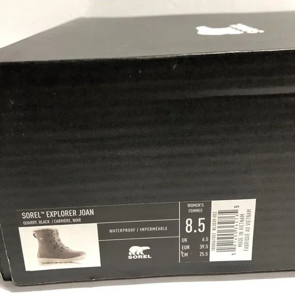 Sorel Women's Explorer Joan Waterproof Boots Gray, Size M